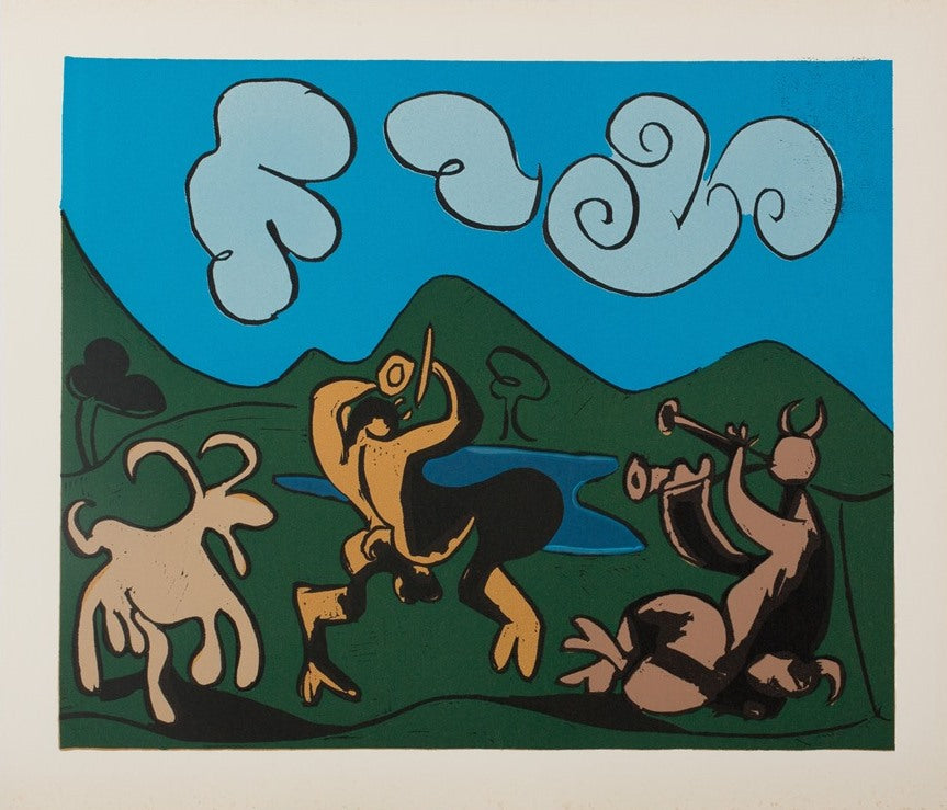 Pablo PICASSO: Faune und Ziege, Original-Linolschnitt – art.paris