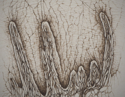 Cécile REIMS : Arbre solitaire, Gravure originale signée
