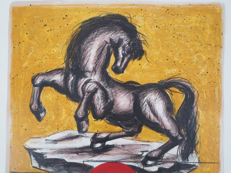 Franz PRIKING : Cheval Fantastique, Lithographie originale signée