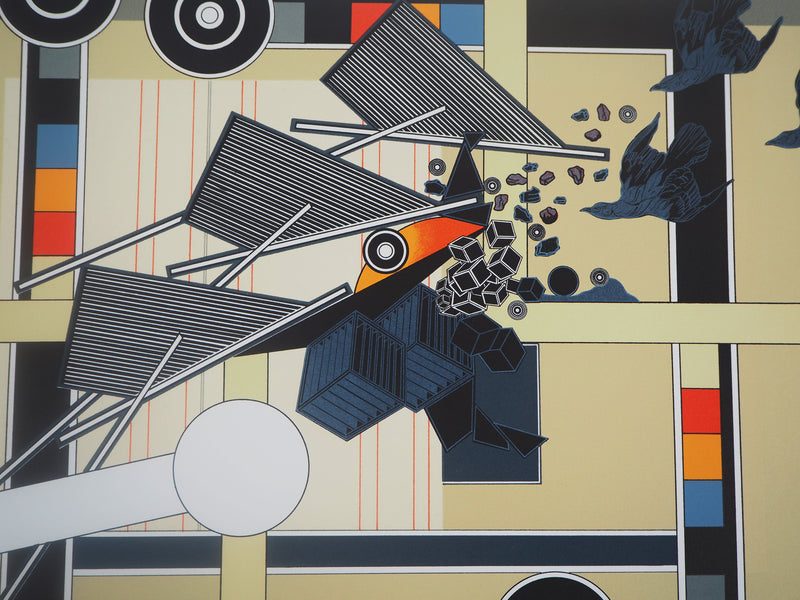 Alain LE YAOUANC : Tandem, Lithographie originale signée