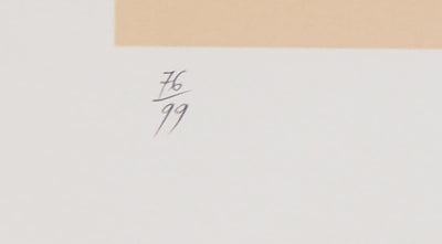 Alain LE YAOUANC : Inscription d'une dimension, Lithographie originale signée