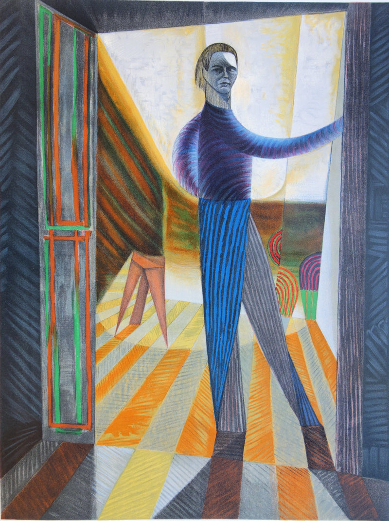 Victor VASARELY : Autoportrait, Lithographie originale signée