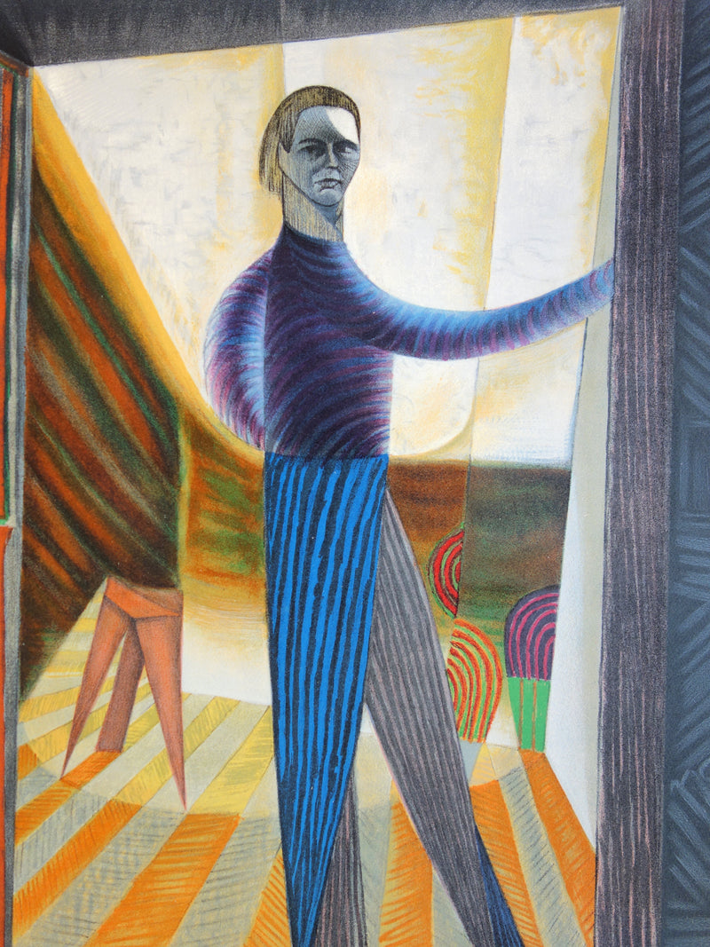Victor VASARELY : Autoportrait, Lithographie originale signée