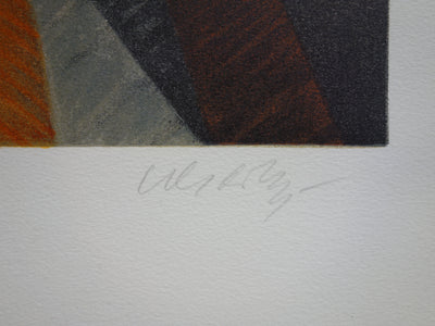 Victor VASARELY : Autoportrait, Lithographie originale signée