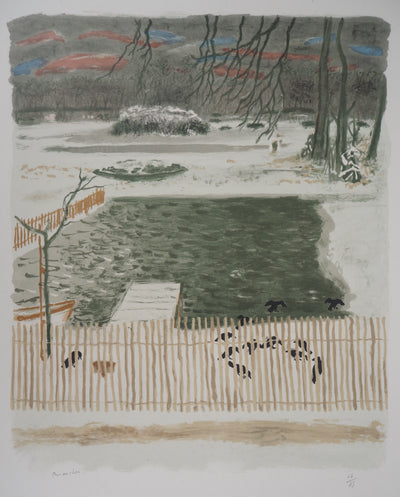 Maurice BRIANCHON : La marre aux corneilles - Lithographie originale signée