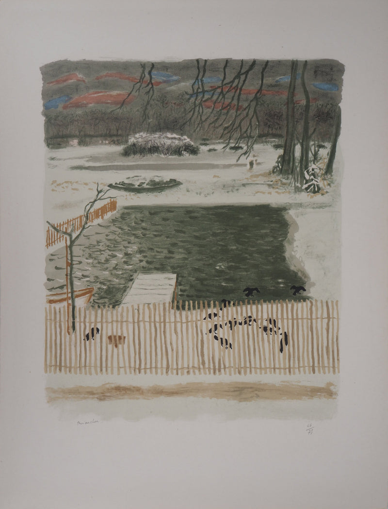 Maurice BRIANCHON : La marre aux corneilles - Lithographie originale signée