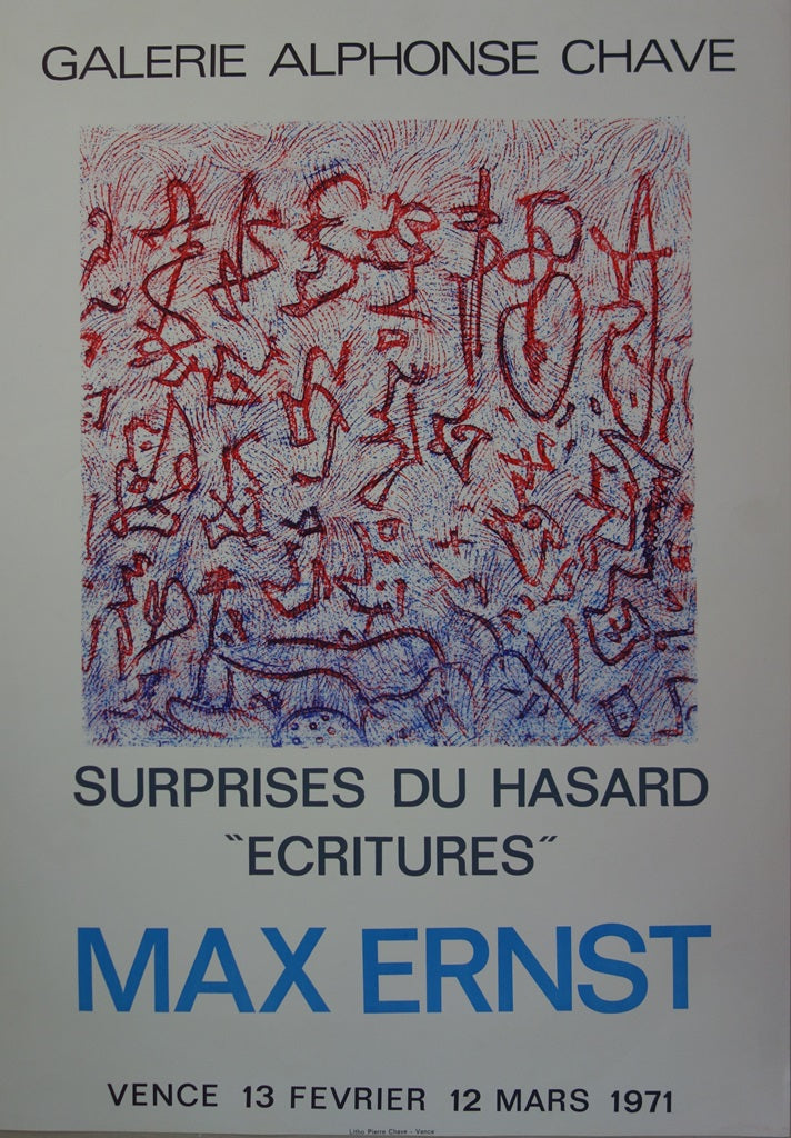 Max ERNST : Surprises du Hasard, Affiche originale (vue générale) - Crédit photo : Galerie Art.Paris
