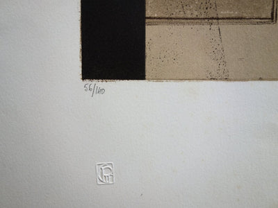 André MINAUX : Jeune fille au vestiaire, Lithographie originale (photo de détail 5) - Crédit photo : Galerie Art.Paris