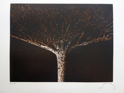 Mario PRASSINOS : L'arbre, Gravure originale (photo de détail 3) - Crédit photo : Galerie Art.Paris