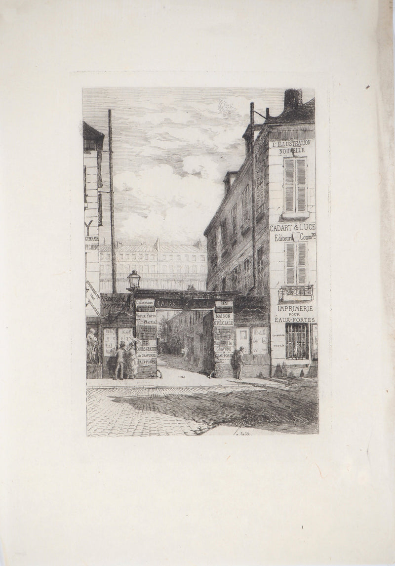Alfred TAIÉE : Illustration Nouvelle, Gravure originale signée