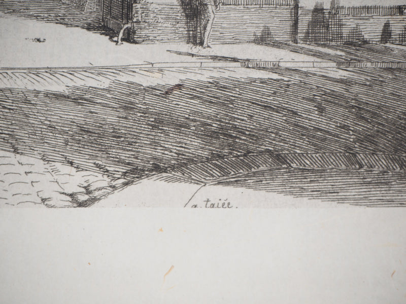 Alfred TAIÉE : Illustration Nouvelle, Gravure originale signée