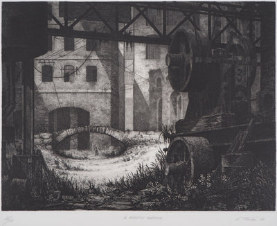 Gérard TRIGNAC : La révolution industrielle, Gravure originale signée