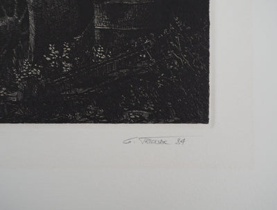 Gérard TRIGNAC : La révolution industrielle, Gravure originale signée