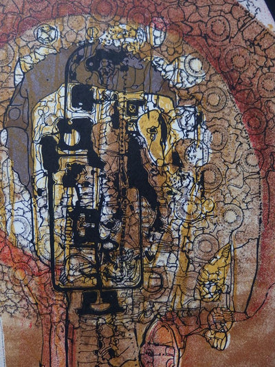 Jean-Pierre VIELFAURE : Rouages de l'esprit, Lithographie originale signée