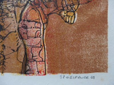 Jean-Pierre VIELFAURE : Rouages de l'esprit, Lithographie originale signée