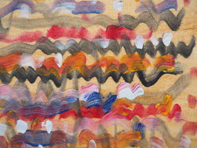 Ervin NEUHAUS : Coucher de soleil sur l'océan, Gouache originale signée