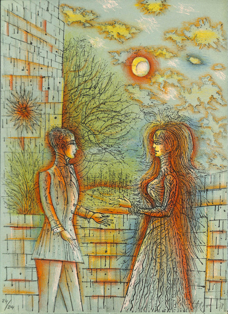 Jean CARZOU : Romance au clair de Lune, Lithographie originale signée