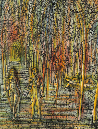 Jean CARZOU : Aventures dans les bois, Lithographie originale signée