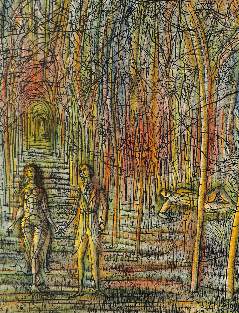 Jean CARZOU : Aventures dans les bois, Lithographie originale signée