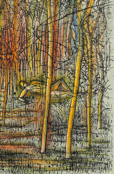 Jean CARZOU : Aventures dans les bois, Lithographie originale signée