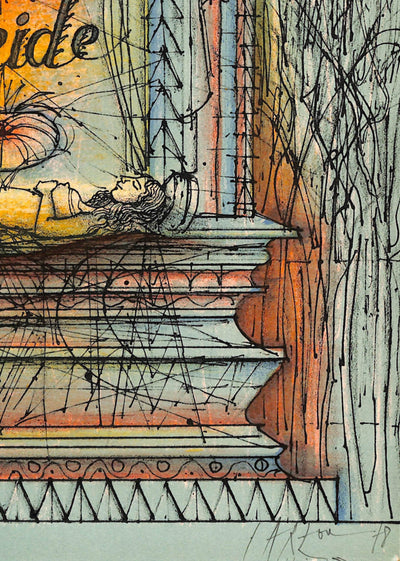 Jean CARZOU : La belle au bois dormant, Lithographie originale signée
