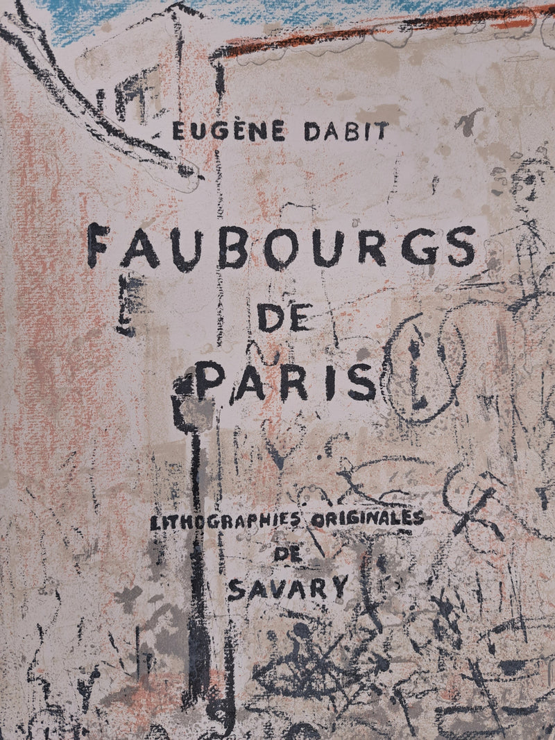 Robert SAVARY : Faubourgs de Paris, Lithographie originale (photo de détail 5) - Crédit photo : Galerie Art.Paris