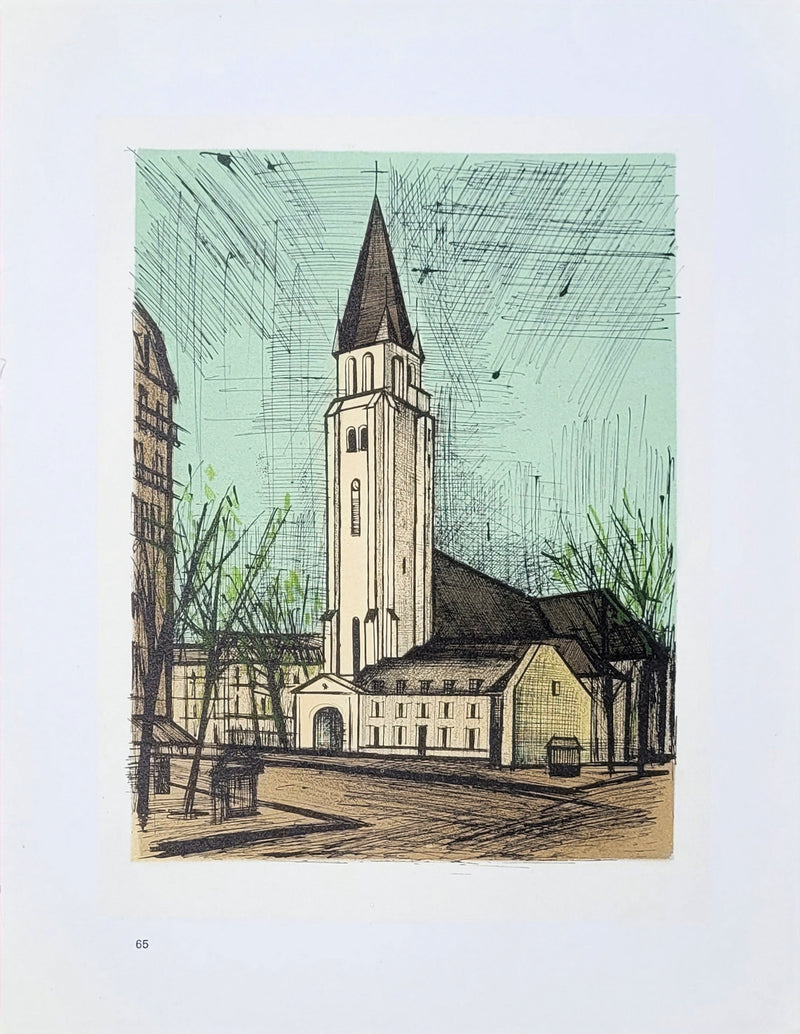 Bernard BUFFET : Monuments de Paris, Lithographie originale (photo de détail 2) - Crédit photo : Galerie Art.Paris