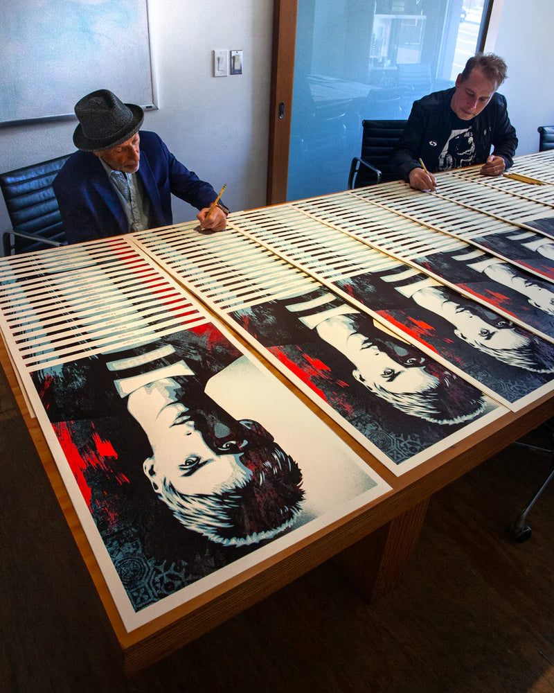 Shepard FAIREY : The Tranquility of Solitude (Paul Weller), Sérigraphie originale (photo de détail 8) - Crédit photo : Galerie Art.Paris