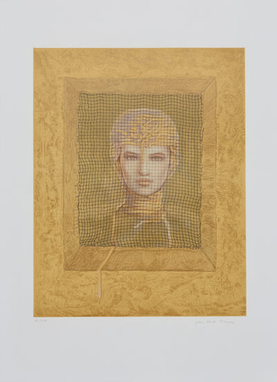 Jean-Paul CLEREN : Femme masquée, Lithographie originale (vue générale) - Crédit photo : Galerie Art.Paris