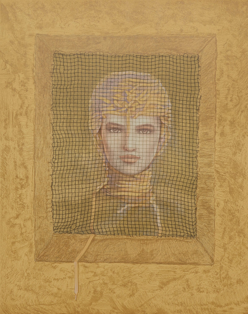 Jean-Paul CLEREN : Femme masquée, Lithographie originale (photo de détail 2) - Crédit photo : Galerie Art.Paris