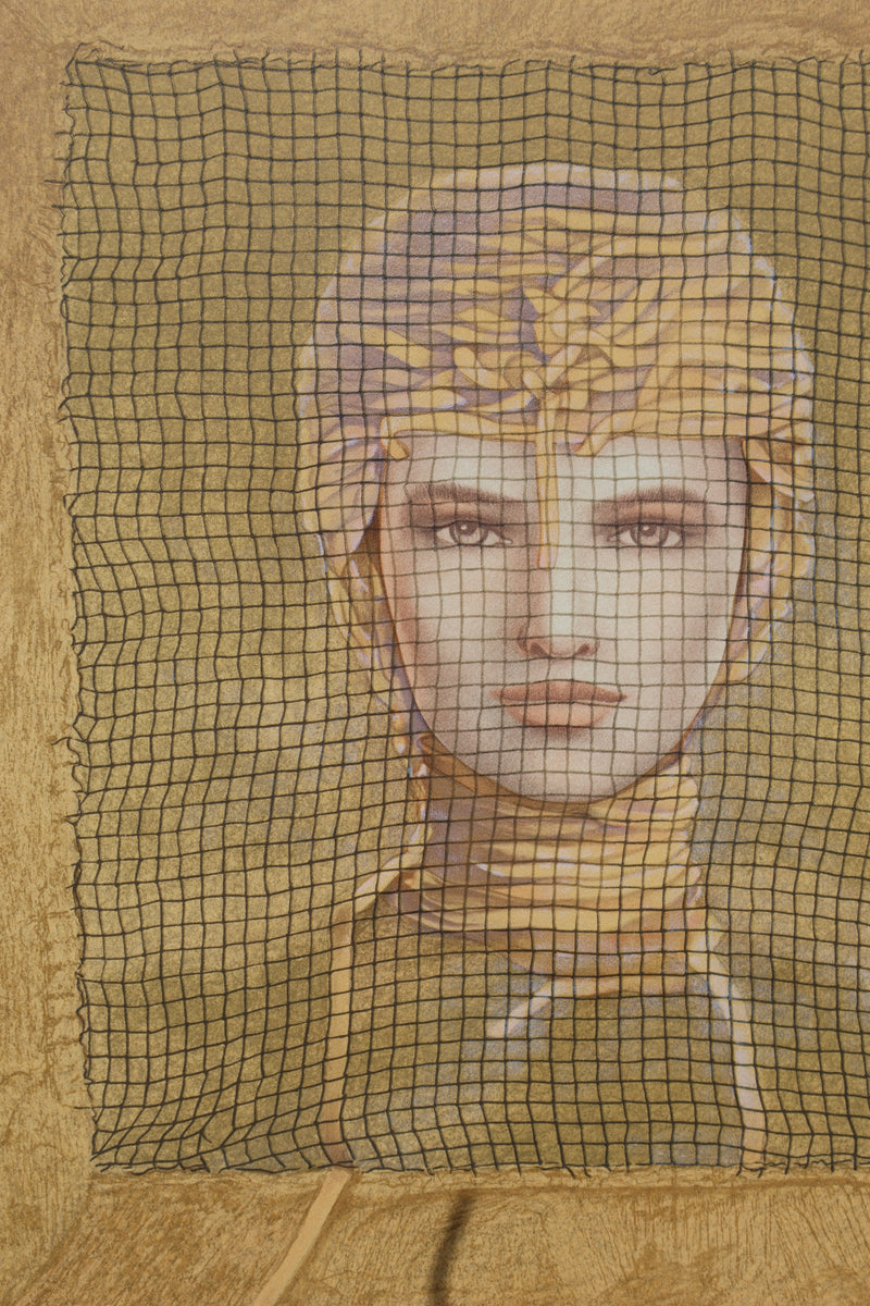 Jean-Paul CLEREN : Femme masquée, Lithographie originale (photo de détail 5) - Crédit photo : Galerie Art.Paris