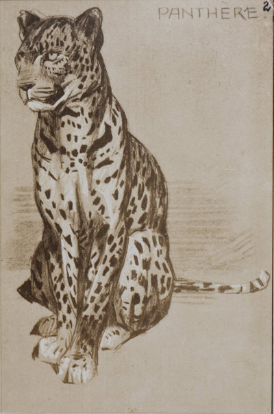Mathurin MEHEUT : La Panthère, Lithographie signée
