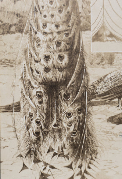 Mathurin MEHEUT : Le Paon, Lithographie signée