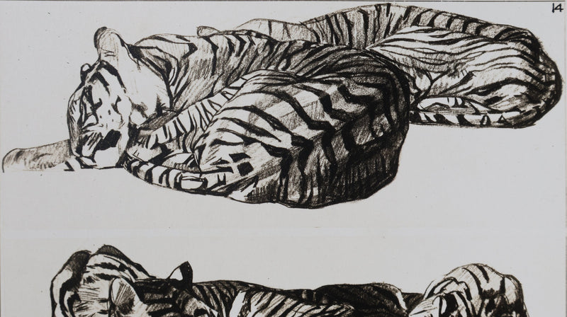 Mathurin MEHEUT : Le Tigre, Lithographie signée