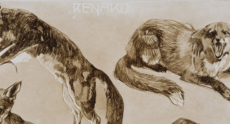 Mathurin MEHEUT : Le Renard, Lithographie signée