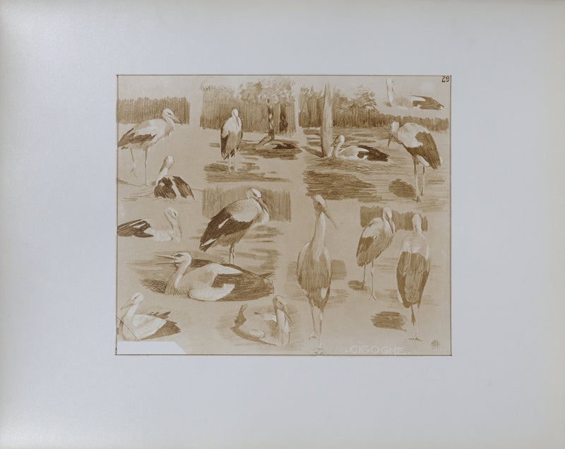 Mathurin MEHEUT : La Cigogne, Lithographie signée