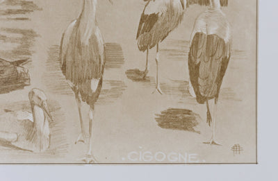 Mathurin MEHEUT : La Cigogne, Lithographie signée
