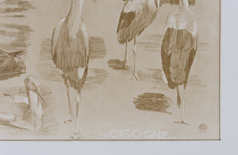 Mathurin MEHEUT : La Cigogne, Lithographie signée