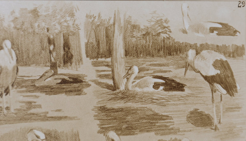 Mathurin MEHEUT : La Cigogne, Lithographie signée