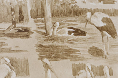 Mathurin MEHEUT : La Cigogne, Lithographie signée