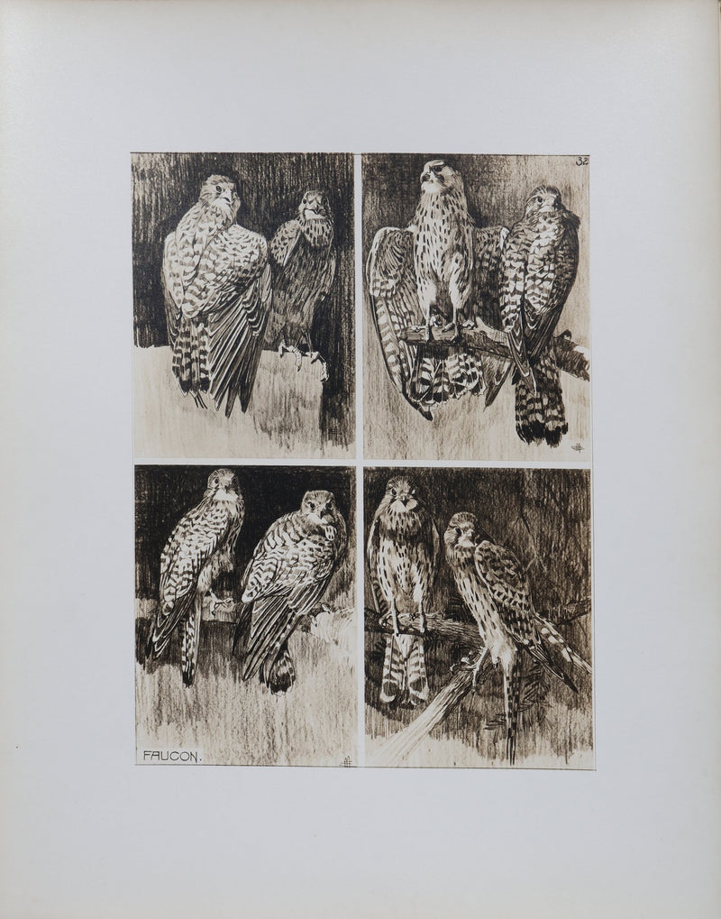 Mathurin MEHEUT : Le Faucon, Lithographie signée