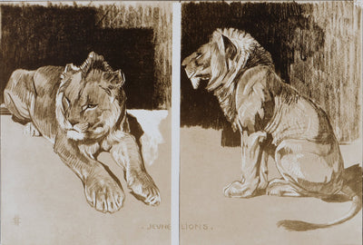 Mathurin MEHEUT : Le Lion, Lithographie signée