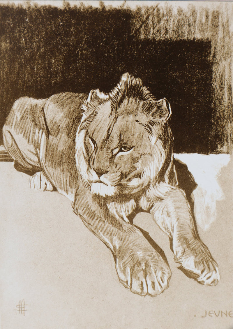 Mathurin MEHEUT : Le Lion, Lithographie signée