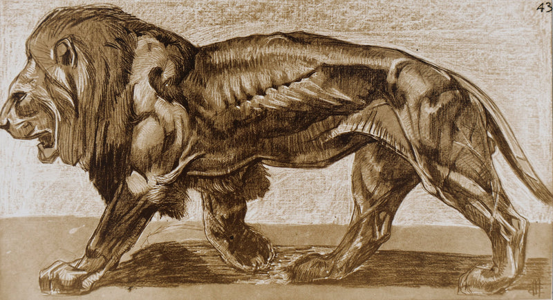Mathurin MEHEUT : Le Lion, Lithographie signée