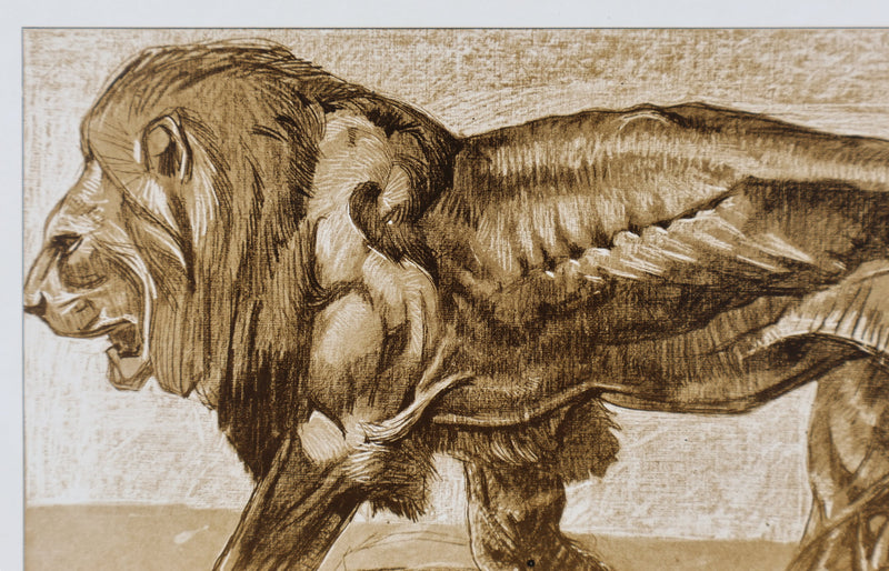 Mathurin MEHEUT : Le Lion, Lithographie signée