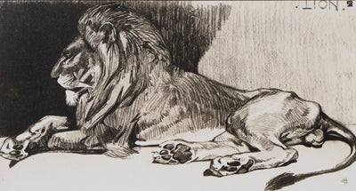 Mathurin MEHEUT : Le Lion, Lithographie signée