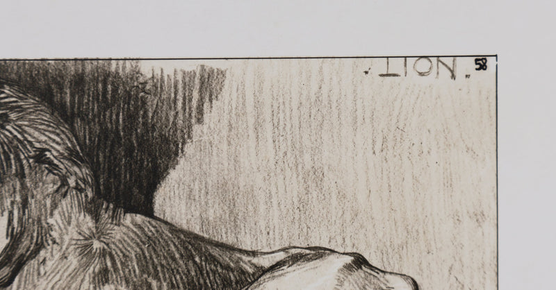 Mathurin MEHEUT : Le Lion, Lithographie signée