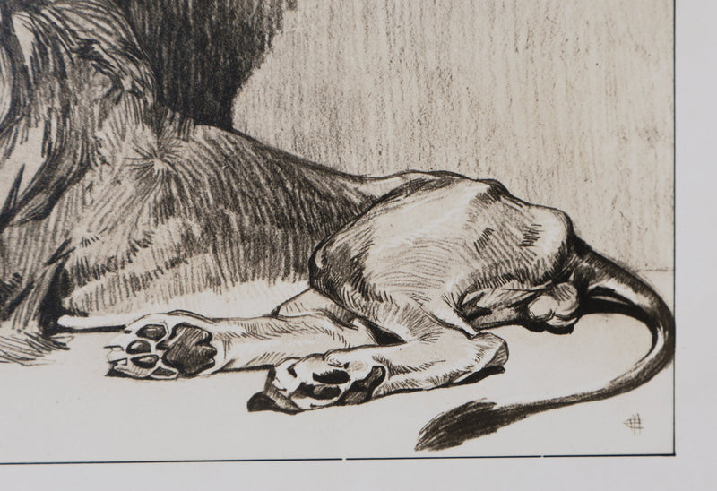 Mathurin MEHEUT : Le Lion, Lithographie signée