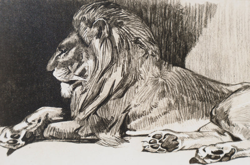 Mathurin MEHEUT : Le Lion, Lithographie signée