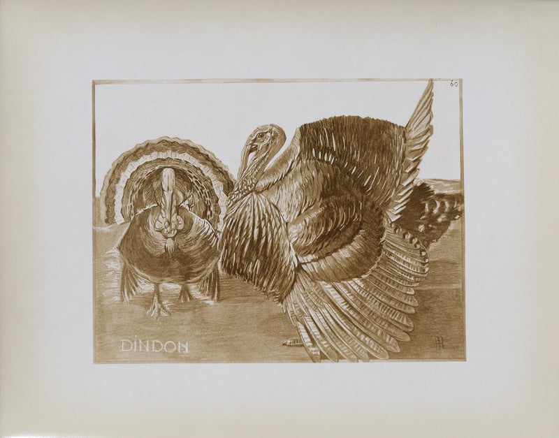 Mathurin MEHEUT : Le Dindon, Lithographie signée